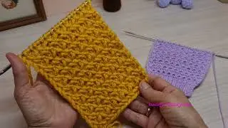 Новый узор из 2 петель спицами.