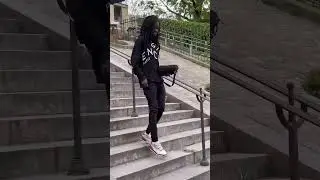 this trick makes stairs look like a slide 😮