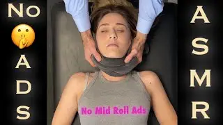 Chiropractic Crunch SOOTHING NECK PAIN & MIGRAINE RELIEF *ASMR NO Mid-roll ADS. Relax & Sleep Video.