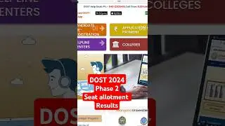 DOST 2024 phase 2 seat allotment results