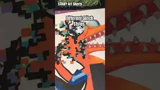 Different Style Glitch Effects with Posca Markers - Mini Sketchbook Tour 