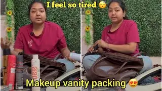 Day -7 || Aj maine bhut Travel kiya || 3 bag makeup ka saman ho gaya 😨