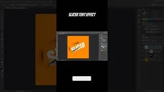 Slice text effect in photoshop #tutorial #shorts #effects