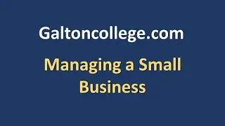 Managing a Small Business