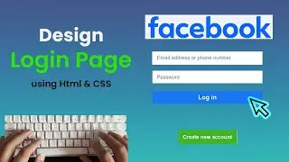 how to create facebook login page in html and css | Facebook - Fast Coding - ASMR