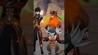Hu Tao, Razor, Bennett Dodging Zhongli meteor Genshin Impact 