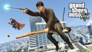 GTA 5 Mods - HARRY POTTER MOD w/ WAND & BROOM!! GTA 5 Harry Potter Mod! (GTA 5 Mods Gameplay)