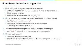 Regular Expressions in UVM Configurations