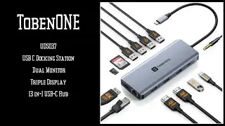 TobenONE  UDS037 USB C Docking Station Dual Monitor & Triple Display 13 in-1 USB-C Hub