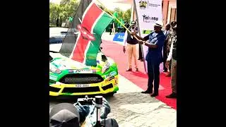 President William Ruto flags off Safari rally in Naivasha Kenya #safarirallykenya