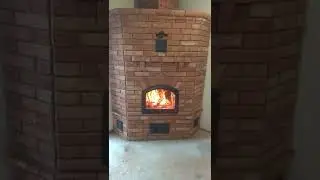 Угловая каминопечь 🔥 из б/у кирпича