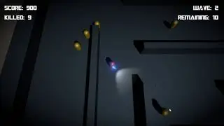 'Into The Night'- a survival top down shooter game protoype in Unity