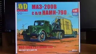 Сборная модель МАЗ 200В с полуприцепом НАМИ 790 AVD models