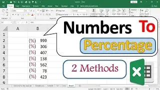 Quickly convert Numbers to Percentages in Excel