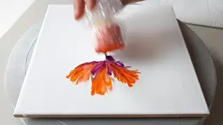 (893) How to Paint Beautiful Flowers | Fluid Acrylic | Easy painting ideas | Designer Gemma77