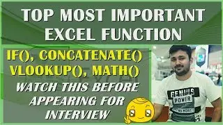 Top 4 important functions in excel
