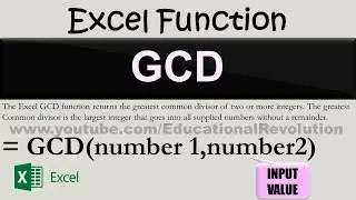 How to use GCD function in Excel