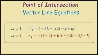 How to find the point of intersection of two 3D vector line equations