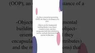 DEFINITION OF OBJECT IN OOPS CONCEPTS| 