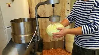 Работа кочерыжкоудалителя шинковки для капусты Ш40.
