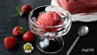 Strawberry & Coconut Sorbet | Quick, Vegan, No Churn, No Dairy