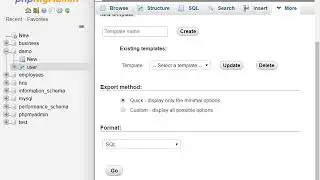 Create an SQL Dump File Using PHPMyAdmin