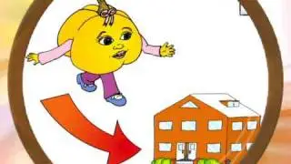 Updated! Morning to evening pt.1: kids English vocabulary - 3rd person verbs (goes, studies,..)