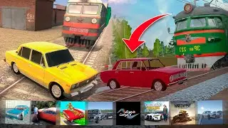 😱ПОЕЗД ОБ МАШИНУ В РАЗНЫХ ИГРАХ НА ТЕЛЕФОНЕ!