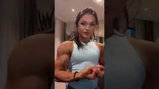 Beautiful Muscular Russian Bodybuilder Flexes ABS THROUGH SHIRT | @_riverafit Ruby Rivera