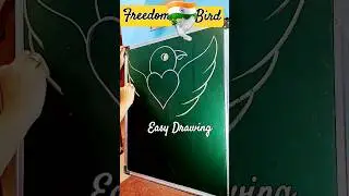 Freedom Bird drawing || Kids easy drawing 🇮🇳🕊 