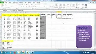 How to Use IF, Count, CountIf, CountIfs Formula in Excel