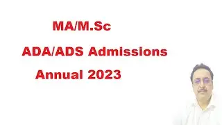 MA/M.Sc/ADA/ADS Annual 2023 Admissions and Registration | PU/IUB/BZU/GCUF