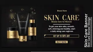 How to Create a Skin Care Banner Design in Photoshop tutorial 2022