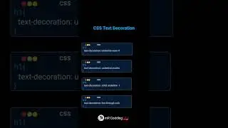 Decoration Text in css #coding #shorts #shortfeed #short #shortvideo #webdeveloping