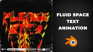 Iridescent / holographic fluid typography/ text animation. Blender tutorial for beginner