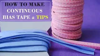 How To Make Continuous Bias Tape | Great Tips To Make Bias Binding | Thuy Sewing