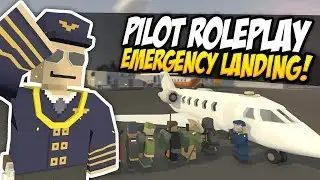 PLANE PILOT RP - Unturned Roleplay | No Fuel Emergency Landing!