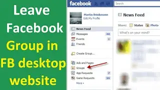 How To Leave Facebook Group on Facebook Desktop Website - Facebook Tips