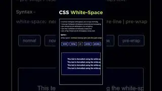 Css white-space create using html css 