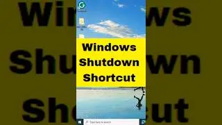 Shutdown a Computer or Laptop Shortcut Key