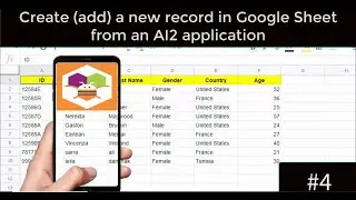 Create (add) a new record in Google Sheets from an App Inventor Application