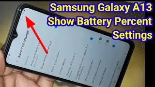 Samsung a13 show battery percentage settings | How To Show Battery Percentage in Samsung Galaxy A13