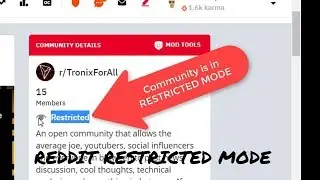 Turn Off Restricted Mode In Reddit Community