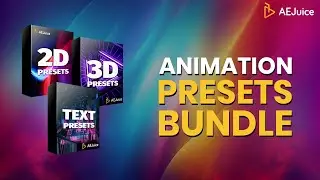 AE Plugins Animation Presets Bundle Tutorial (2D, 3D, Text)  | 
