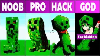 💜 Creeper or Anime Creeper? 💥 NOOB VS PRO VS HACKER VS GOD | PIXEL Minecraft ART