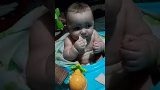 Enoch enjoying his snack