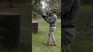 Shooting a flaming AK