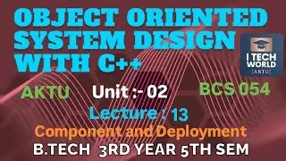 OOSD with C++  Unit : 2 Component and Deployement (Lec : 13) B.Tech AKTU 3 Year CSE/IT BCS054