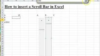Excel Tutorial - How to Create a Scroll Bar - Slider Scale