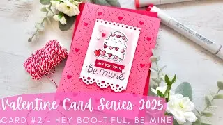 Valentine Card Series 2025 #2 | Pretty Pink Posh NEW RELEASE | Copic Coloring and Die Cuts